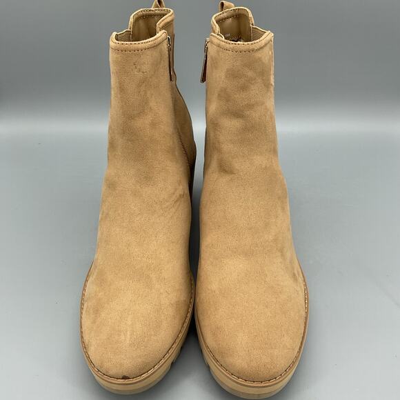 Anne Klein Women’s Portia Wedge Booties Brown Size 11M - Picture 3 of 11